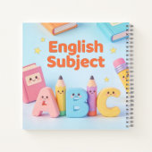 Süßes Englisch-Lernheft ABC Kawaii Notizbuch (Rückseite)