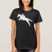 Süßes englisches Springpferd Mädchen Reitet T-Shirt (Vorderseite)