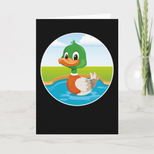 Süßes Enten-Design Lustiges Tier Seeadler-Geschenk Karte