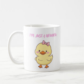Süßes Enten-Ich-bin-nur-ein-Nounou-Shirt, Lustige Kaffeetasse