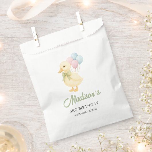 Süßes Enten-Themen-Kindergeburtstagsfeier Geschenktütchen (Ausgeschnitten)