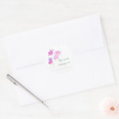 Süßes Erbsen-Buchzeichen Runder Aufkleber (Umschlag)