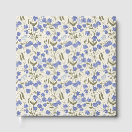 Süßes Erbsenblau und cremefarbenes Cottage-Design Gästebuch