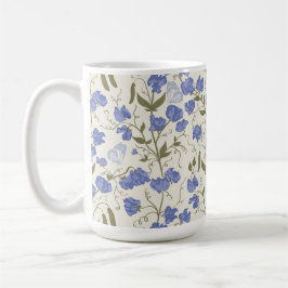 Süßes Erbsenblau und cremefarbenes Cottage-Design Kaffeetasse