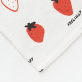 Süßes Erdbeer-Muster-Fleece-Decke Kuschelig Kawaii Fleecedecke (Ecke)