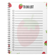 Süßes Erdbeer-To-Do-Liste-Notizbuch