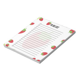 Süßes Erdbeer-To-Do-Liste-Notizbuch Notizblock