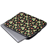 Süßes Erdbeer-Wasserfarben-Botanik-Muster Laptopschutzhülle (Vorne Knopf)