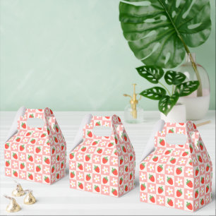 Süßes Erdbeeren & Blume Gefallen Schachteln Geschenkschachtel
