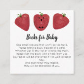 Süßes Erdbeeren Bücher für Baby Begleitkarte (Vorderseite)