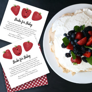 Süßes Erdbeeren Bücher für Baby Begleitkarte