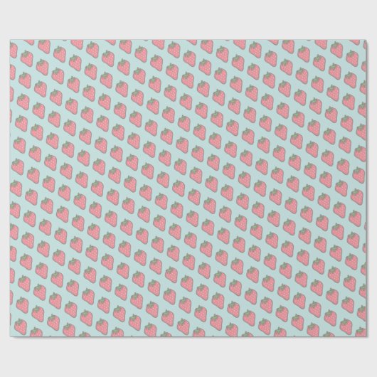 Süßes Erdbeeren Geschenkpapier (Flach)