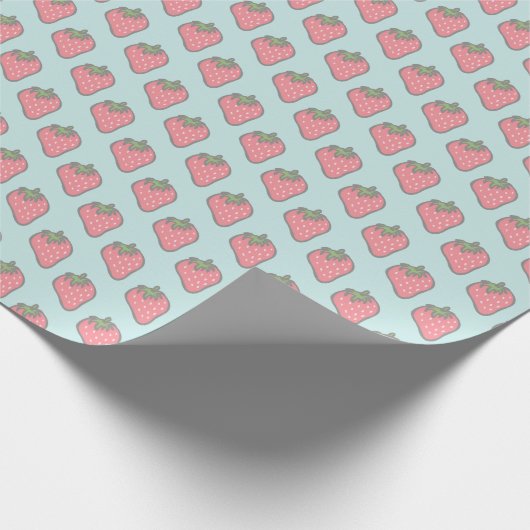 Süßes Erdbeeren Geschenkpapier (Ecke)