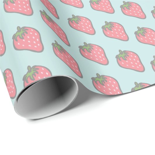 Süßes Erdbeeren Geschenkpapier (Rolleneckpunkt)