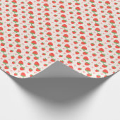 Süßes Erdbeeren & Herz Geschenkpapier (Ecke)
