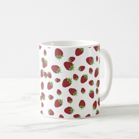 Süßes Erdbeeren Kaffeetasse (VorderseiteRechts)