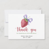 Süßes Erdbeeren mit Bogen - vielen Dank Dankeskarte (Vorderseite)