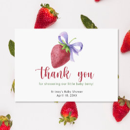 Süßes Erdbeeren mit Bogen - vielen Dank Dankeskarte