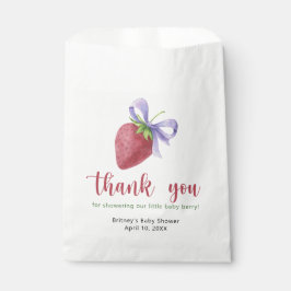 Süßes Erdbeeren mit Bogen - vielen Dank Geschenktütchen