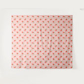 Süßes Erdbeeren und Blume Tapestry Wandteppich (Vorderseite (Horizontal))