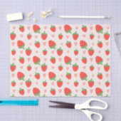 Süßes Erdbeeren und Herz-Gewebe Seidenpapier (Handwerk)
