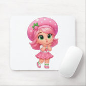 Süßes Erdbeermädchen Chibi Mousepad (Mit Mouse)