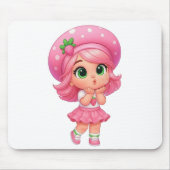 Süßes Erdbeermädchen Chibi Mousepad (Vorne)