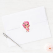 Süßes Erdbeermädchen Chibi Runder Aufkleber (Umschlag)