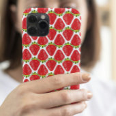 Süßes Erdbeermuster Ästhetik iPhone Hülle