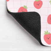 Süßes Erdbeermuster – Kawaii Erdbeere Mousepad (Ecke)