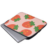 Süßes Erdbeermuster Laptopschutzhülle (Vorne Knopf)