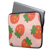 Süßes Erdbeermuster Laptopschutzhülle (Vorderseite Links)
