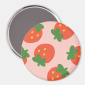 Süßes Erdbeermuster Magnet (Vorderseite/Rückseite)