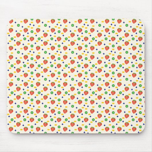 Süßes Erdbeermuster Mousepad (Vorne)