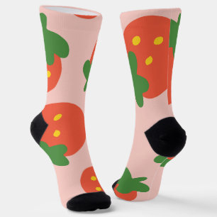 Süßes Erdbeermuster Socken
