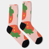 Süßes Erdbeermuster Socken (Rechts)
