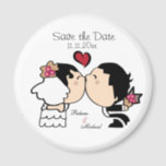 Süßes Erspartes von Braut und Bräutigam Magnet<br><div class="desc">Save the Date Magnete.</div>