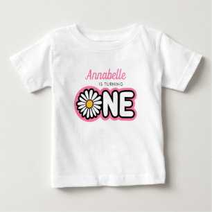 Süßes Erstes Geburtstags-Shirt Daisy Baby T-shirt