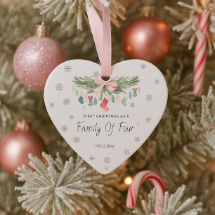 Süßes erstes Weihnachten als Familie Elegenter Sch Ornament