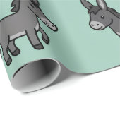 Süßes Esel-Cartoon-Muster Geschenkpapier (Rolleneckpunkt)