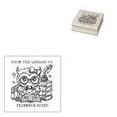 Süßes Eulen-Exlibris Gummistempel (Stempel)