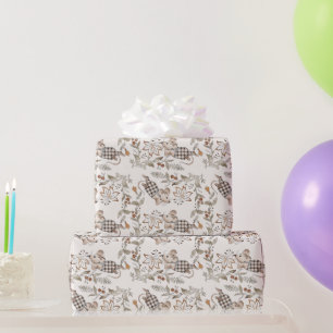 Süßes Extravagantes Mouse, Schachbrettcreme Geschenkpapier