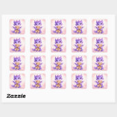 Süßes Fantasy-Tier-Sticker Quadratischer Aufkleber (Blatt)