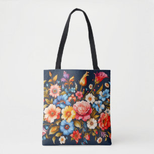 Süßes farbenfrohes abstraktes Blumendesign Tasche