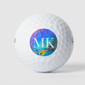 Süßes farbenfrohes Anfangsmonogramm Golfball (Vorderseite)