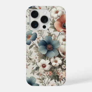 Süßes farbenfrohes Blumen nahtloses Muster iPhone 15 Pro Hülle