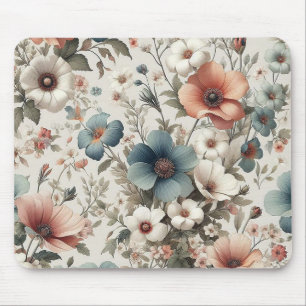 Süßes farbenfrohes Blumen nahtloses Muster Mousepad