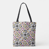 Süßes farbenfrohes Blumendesign Tasche (Rückseite)
