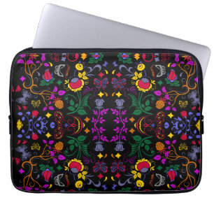 Süßes farbenfrohes Blumenmuster Laptopschutzhülle