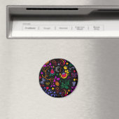 Süßes farbenfrohes Blumenmuster Magnet (In Situ (Geschirrspüler))
